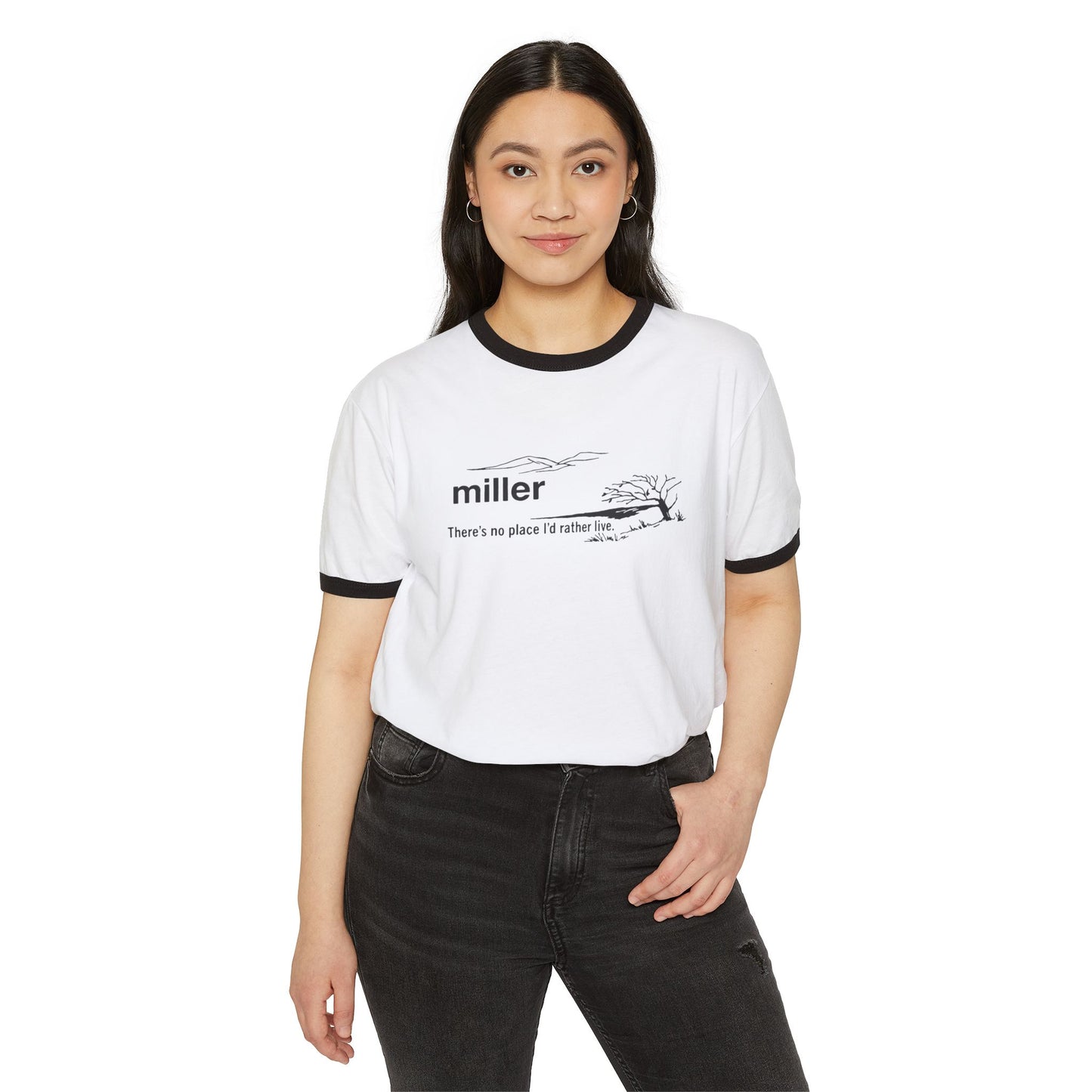 Vintage "Miller – There’s No Place I’d Rather Live" Ringer Tee