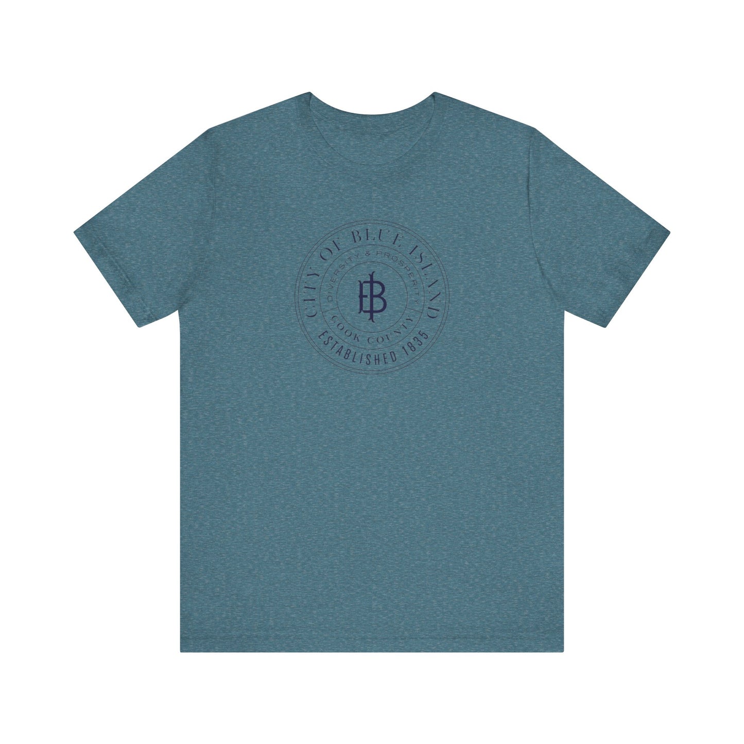 Blue Island Illinois - City Seal - Unisex Jersey Short Sleeve Tee