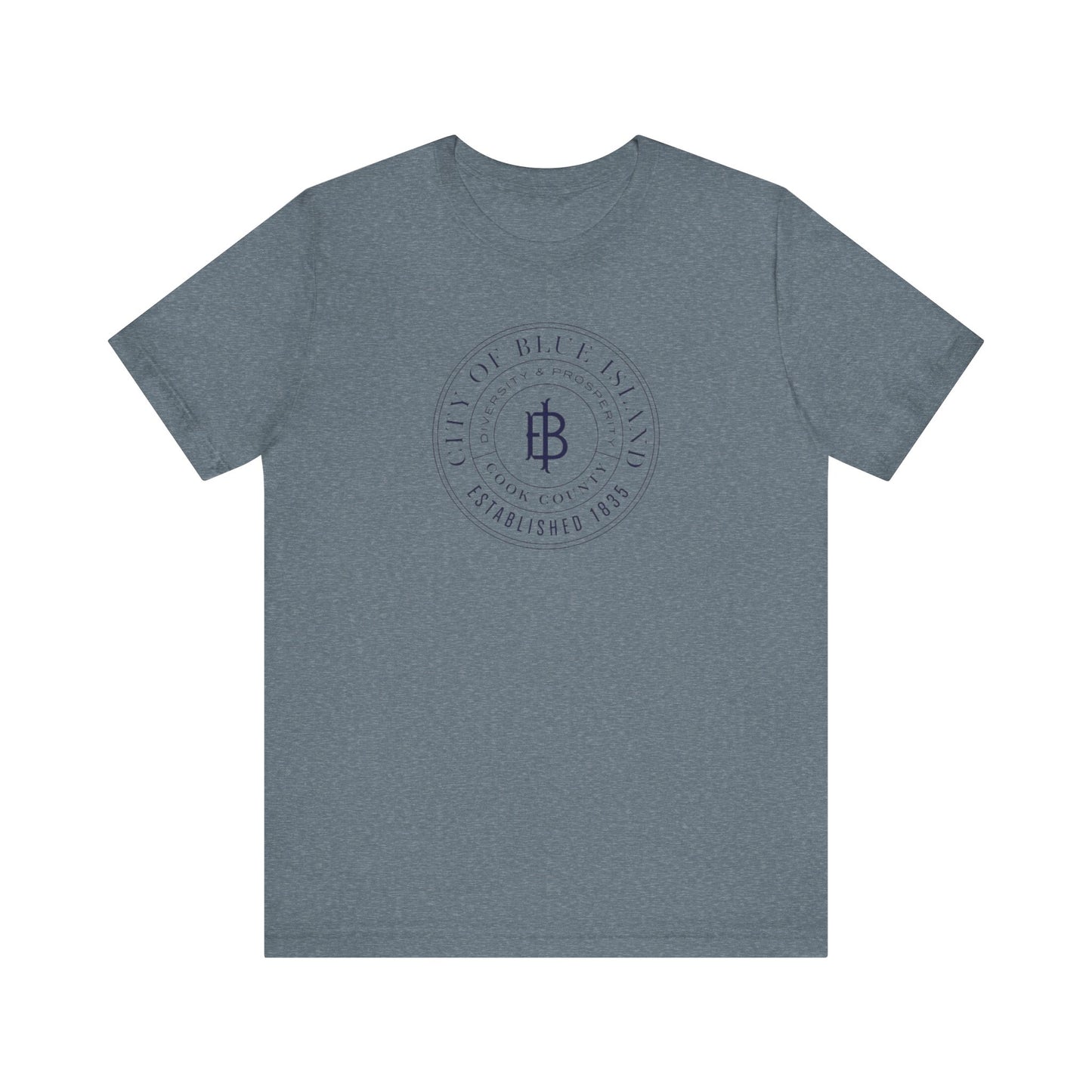 Blue Island Illinois - City Seal - Unisex Jersey Short Sleeve Tee