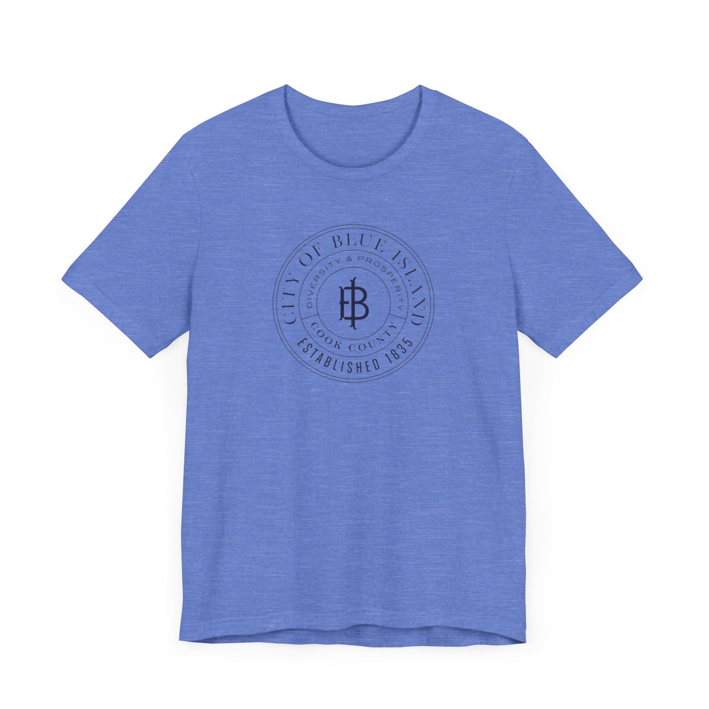 Blue Island Illinois - City Seal - Unisex Jersey Short Sleeve Tee