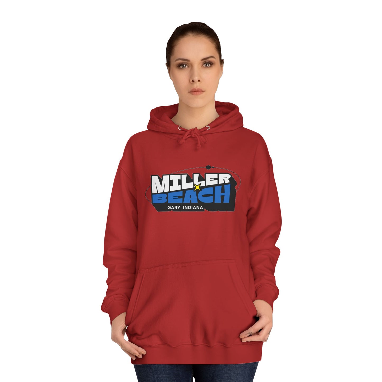 Miller Beach Orbit Design - Unisex College Hoodie