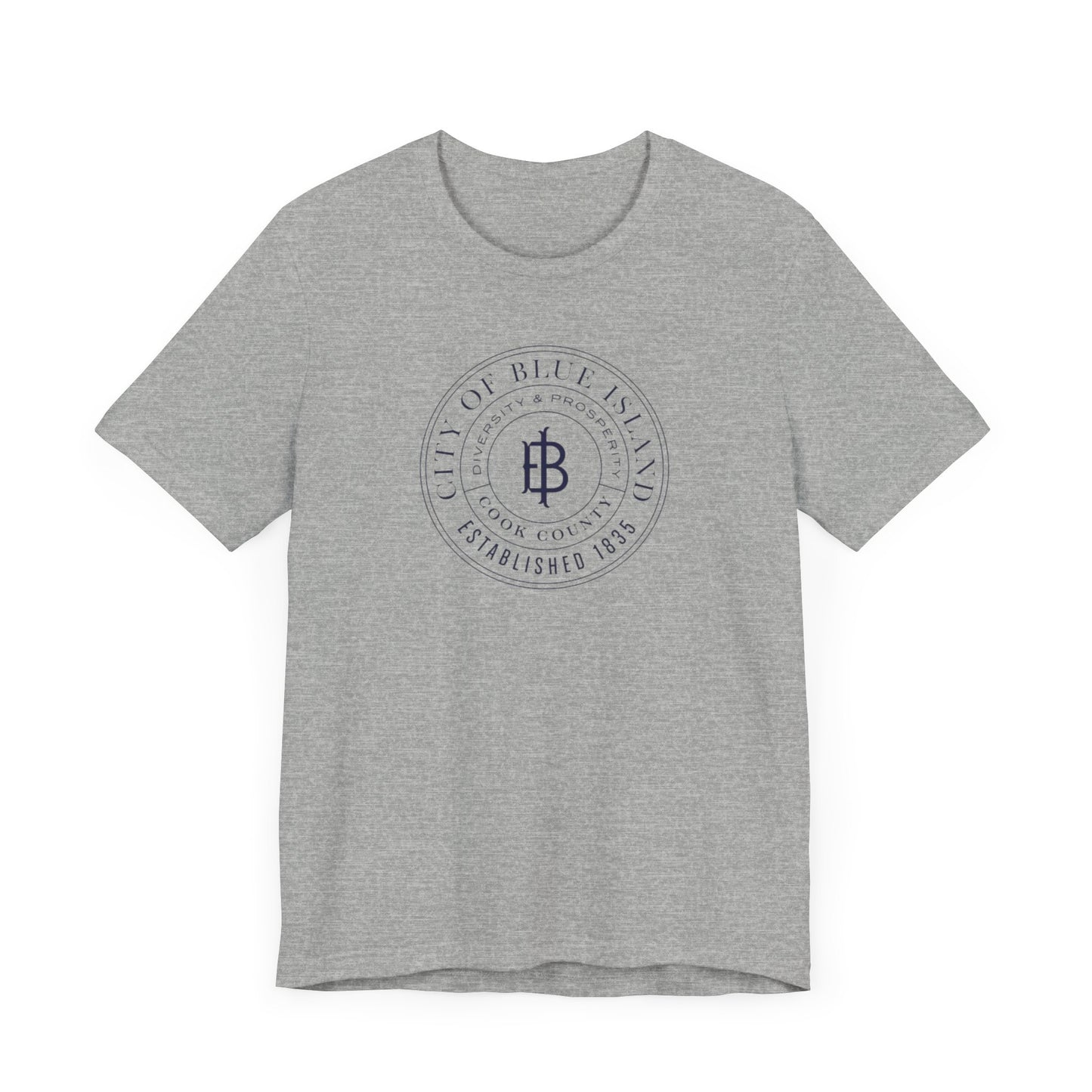 Blue Island Illinois - City Seal - Unisex Jersey Short Sleeve Tee