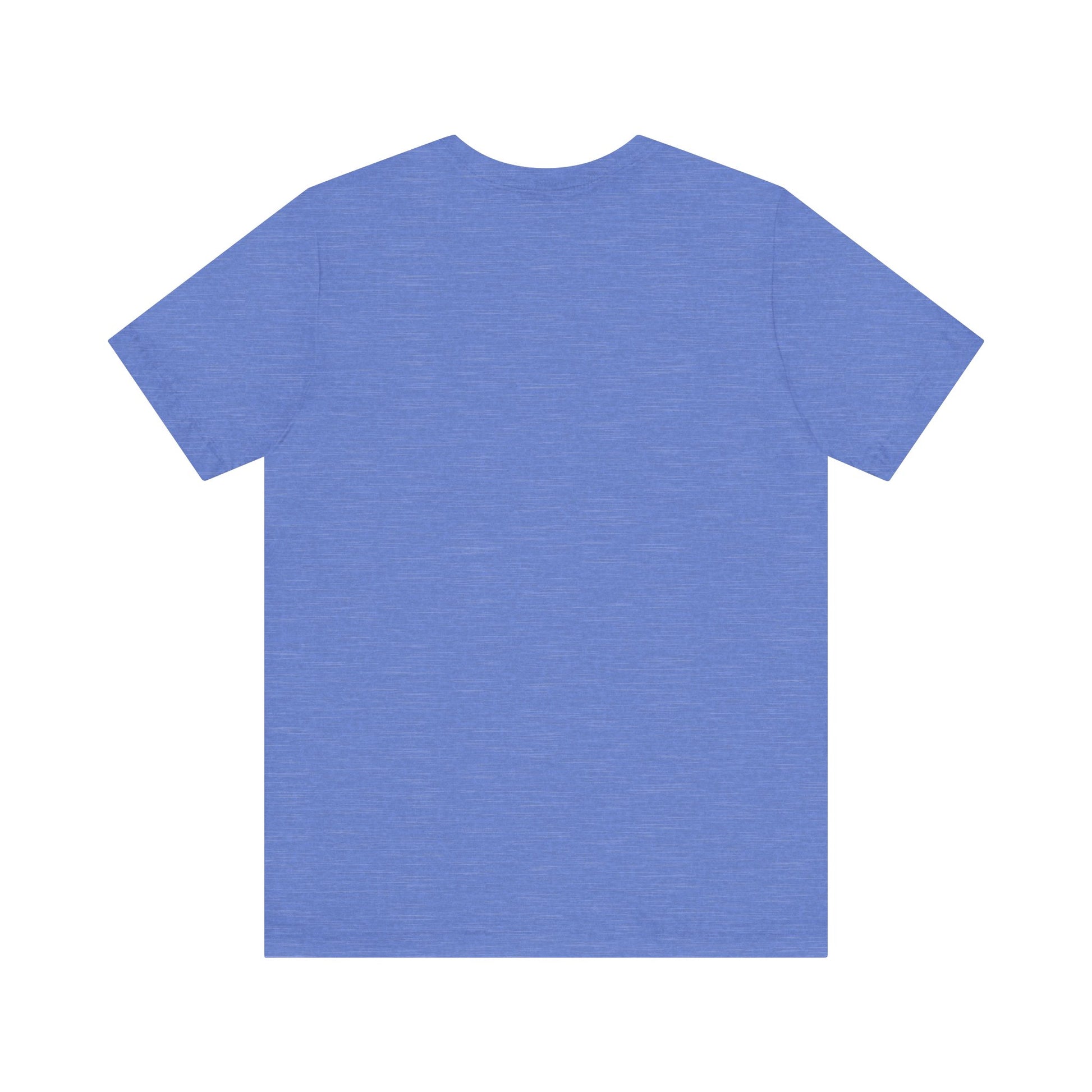 A Printify "Say Perhaps to Drugs" unisex jersey short sleeve tee in blue, featuring the text "SAY PERHAPS TO DRUGS" in dark letters across the front. The soft cotton shirt is displayed against a plain white background.