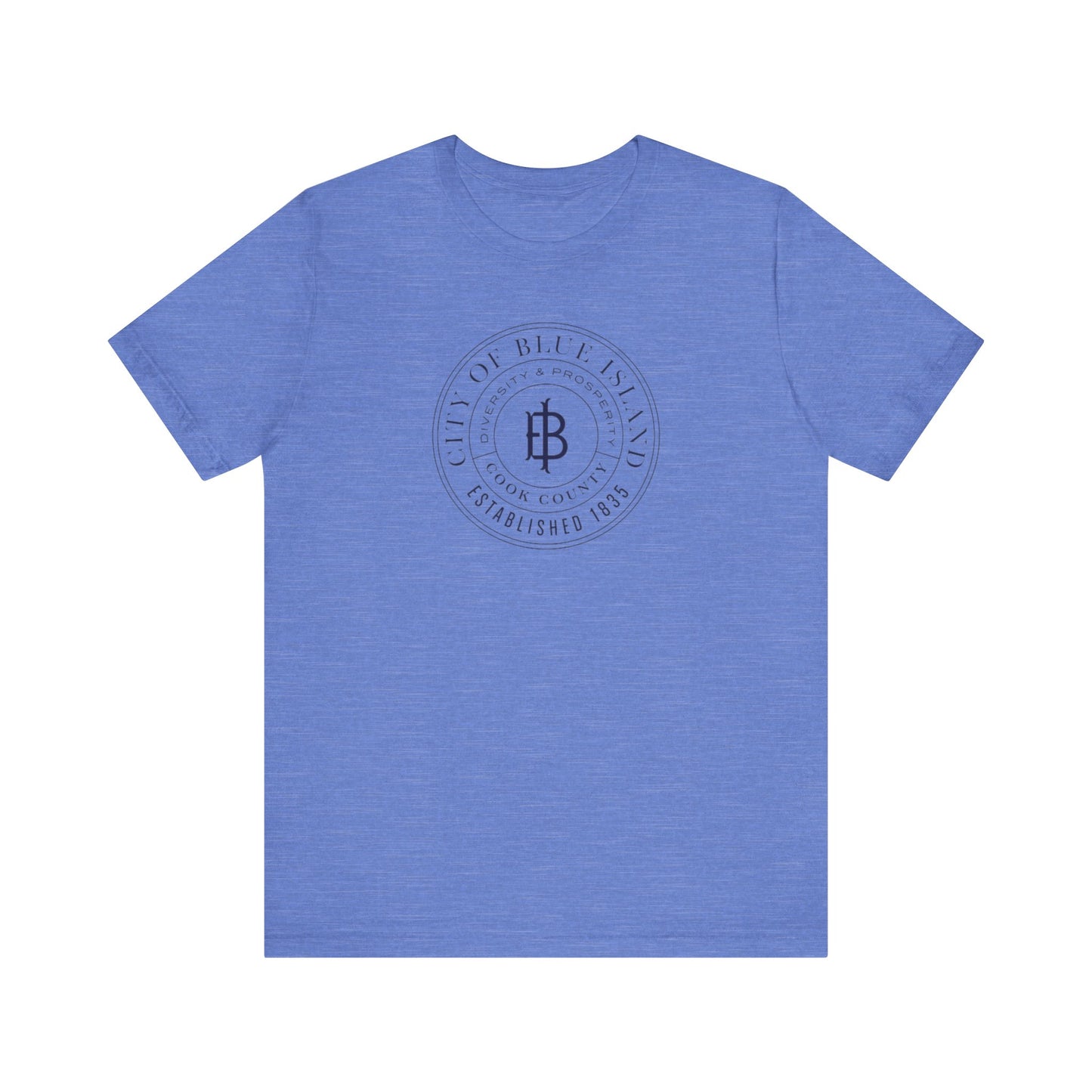 Blue Island Illinois - City Seal - Unisex Jersey Short Sleeve Tee