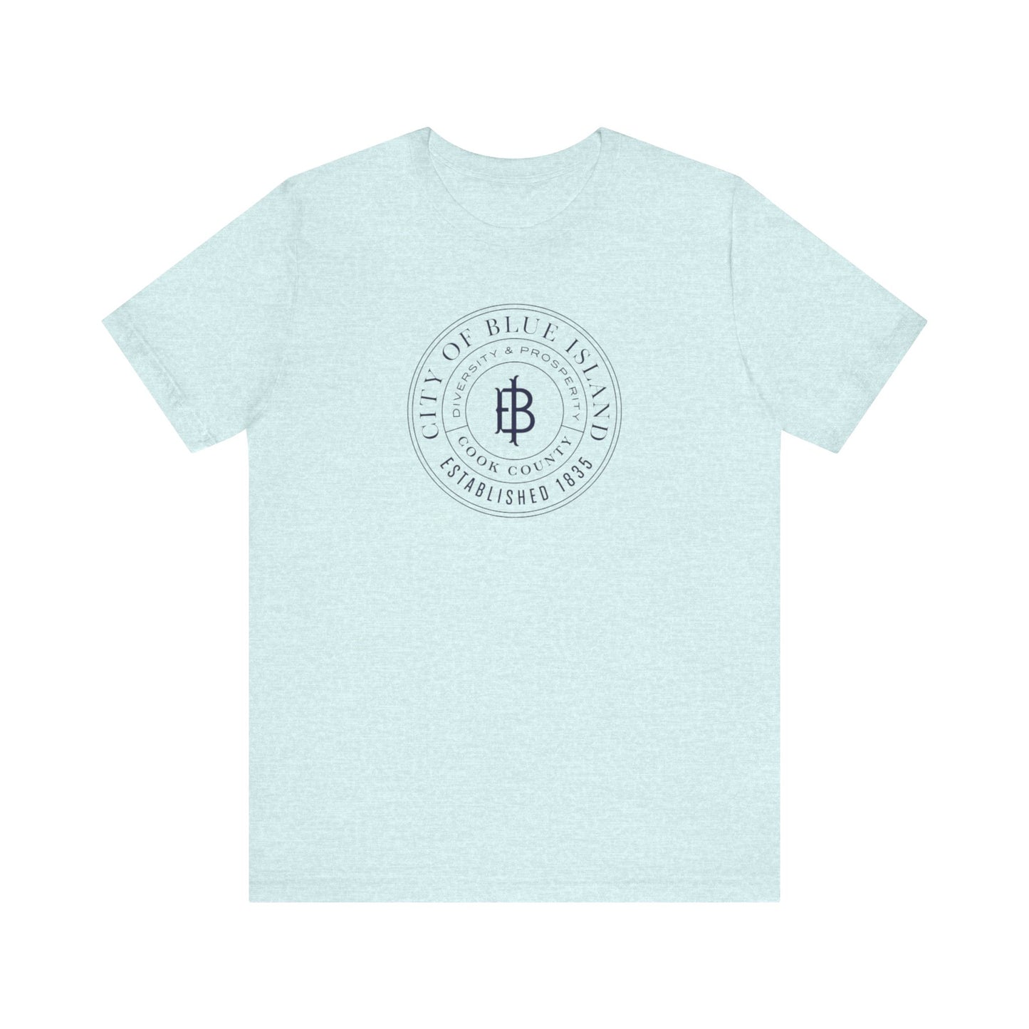 Blue Island Illinois - City Seal - Unisex Jersey Short Sleeve Tee