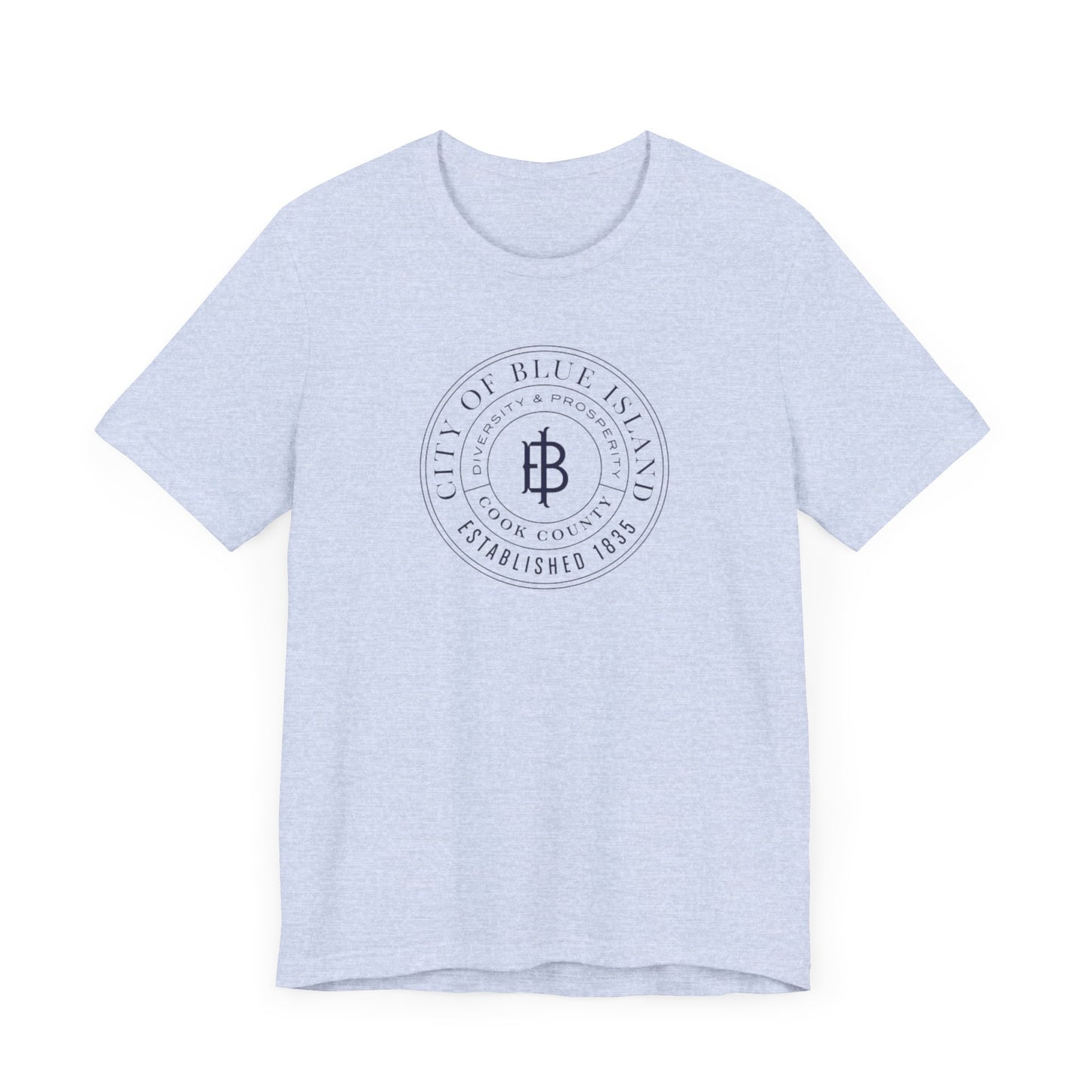 Blue Island Illinois - City Seal - Unisex Jersey Short Sleeve Tee