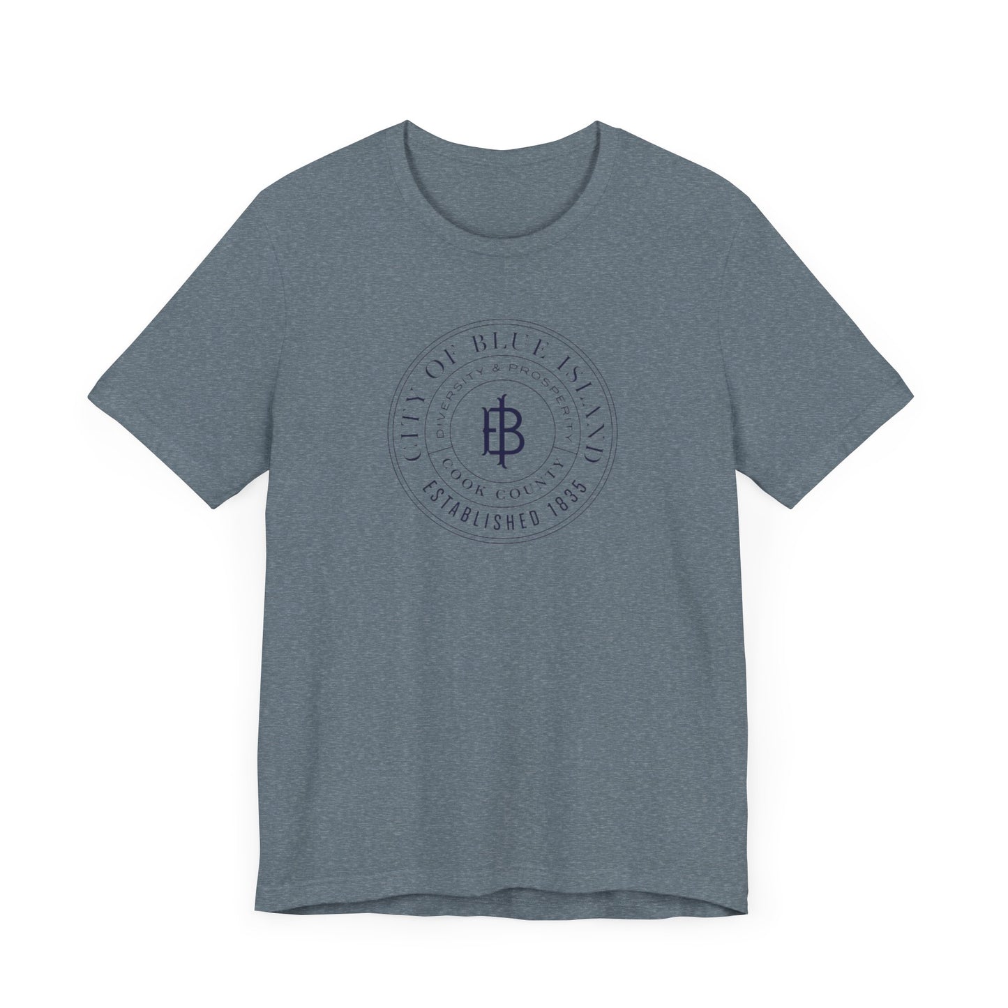 Blue Island Illinois - City Seal - Unisex Jersey Short Sleeve Tee