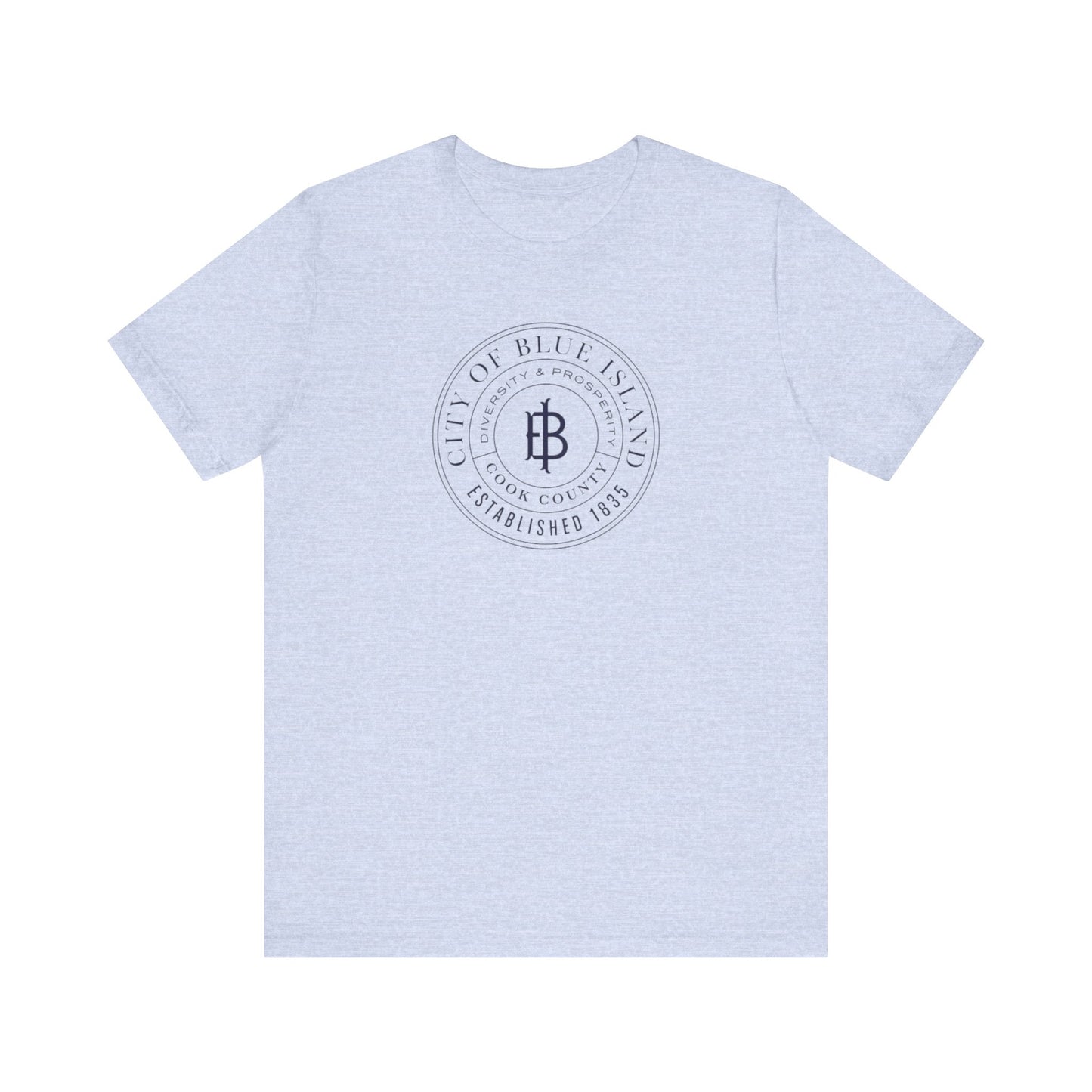 Blue Island Illinois - City Seal - Unisex Jersey Short Sleeve Tee