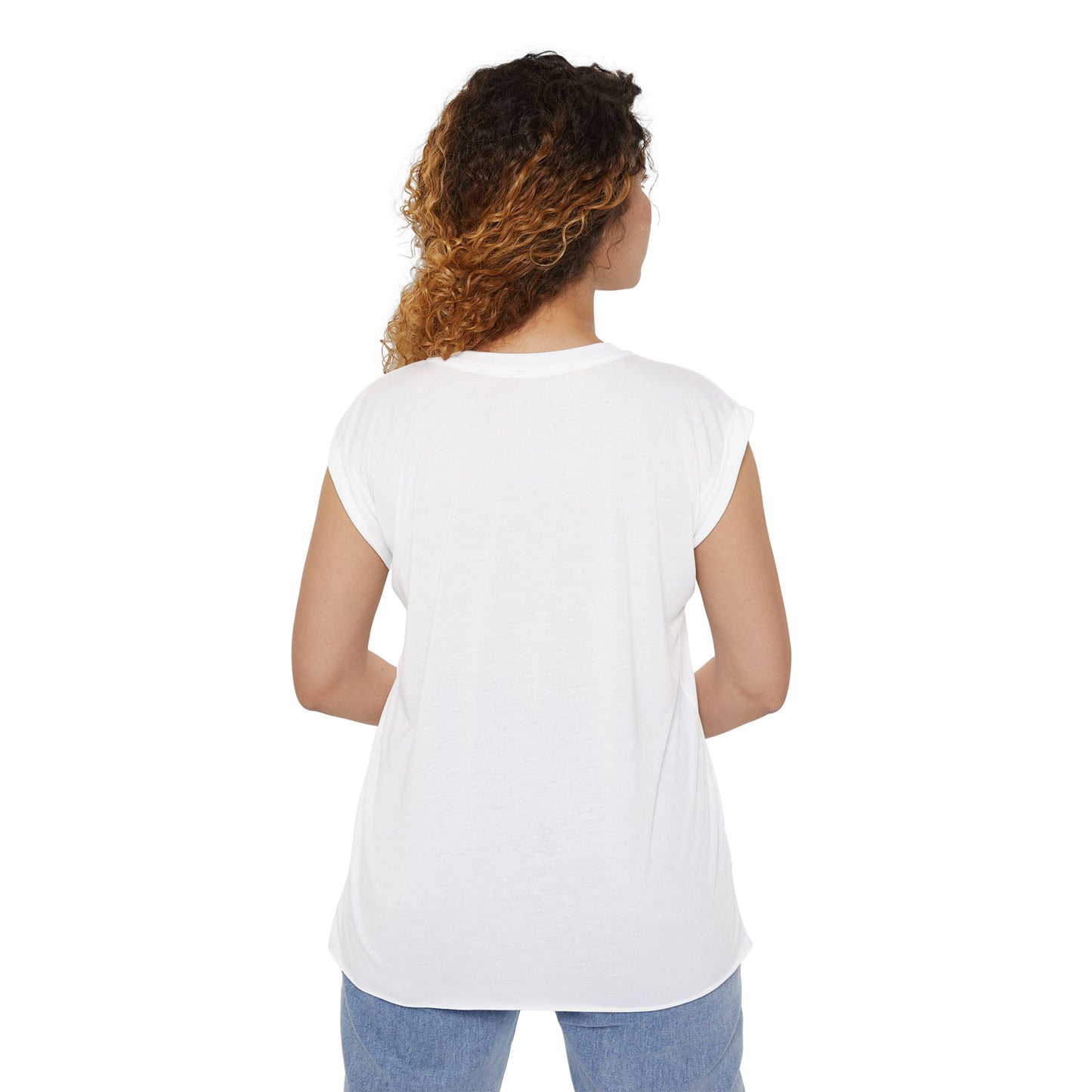 SCMODS - Blues Brothers - Women’s Flowy Rolled Cuffs Muscle Tee