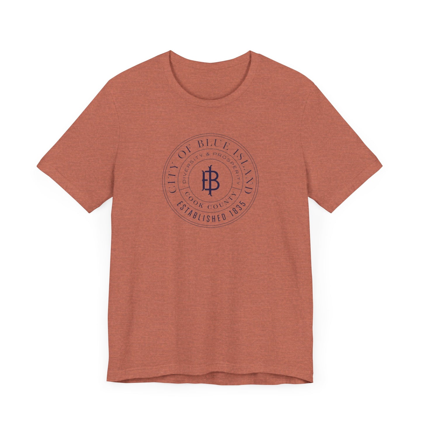 Blue Island Illinois - City Seal - Unisex Jersey Short Sleeve Tee