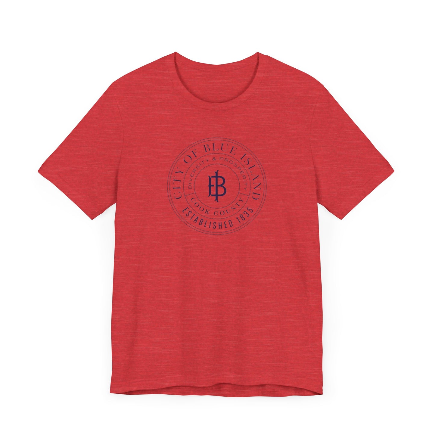 Blue Island Illinois - City Seal - Unisex Jersey Short Sleeve Tee