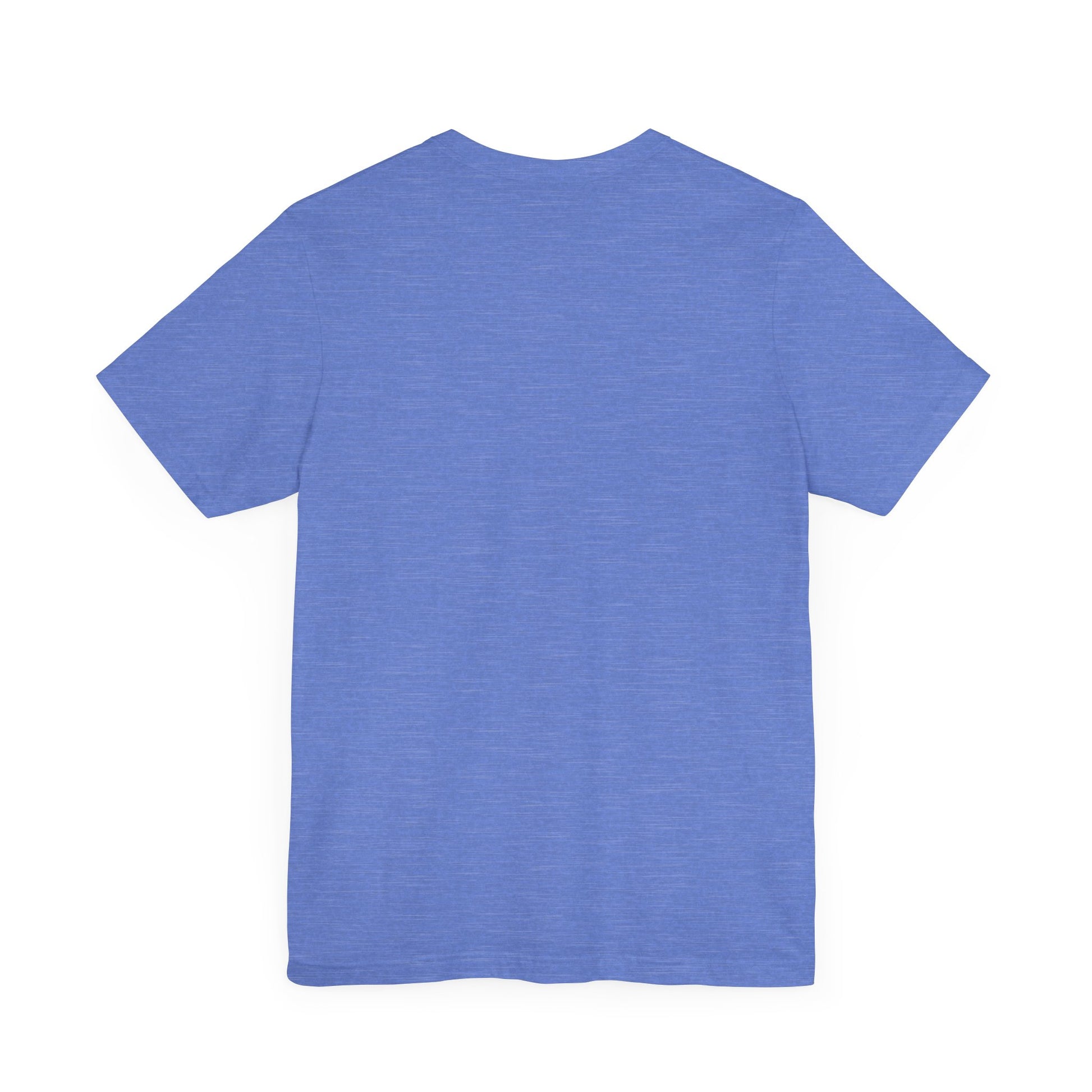A Printify "Say Perhaps to Drugs" unisex jersey short sleeve tee in blue, featuring the text "SAY PERHAPS TO DRUGS" in dark letters across the front. The soft cotton shirt is displayed against a plain white background.