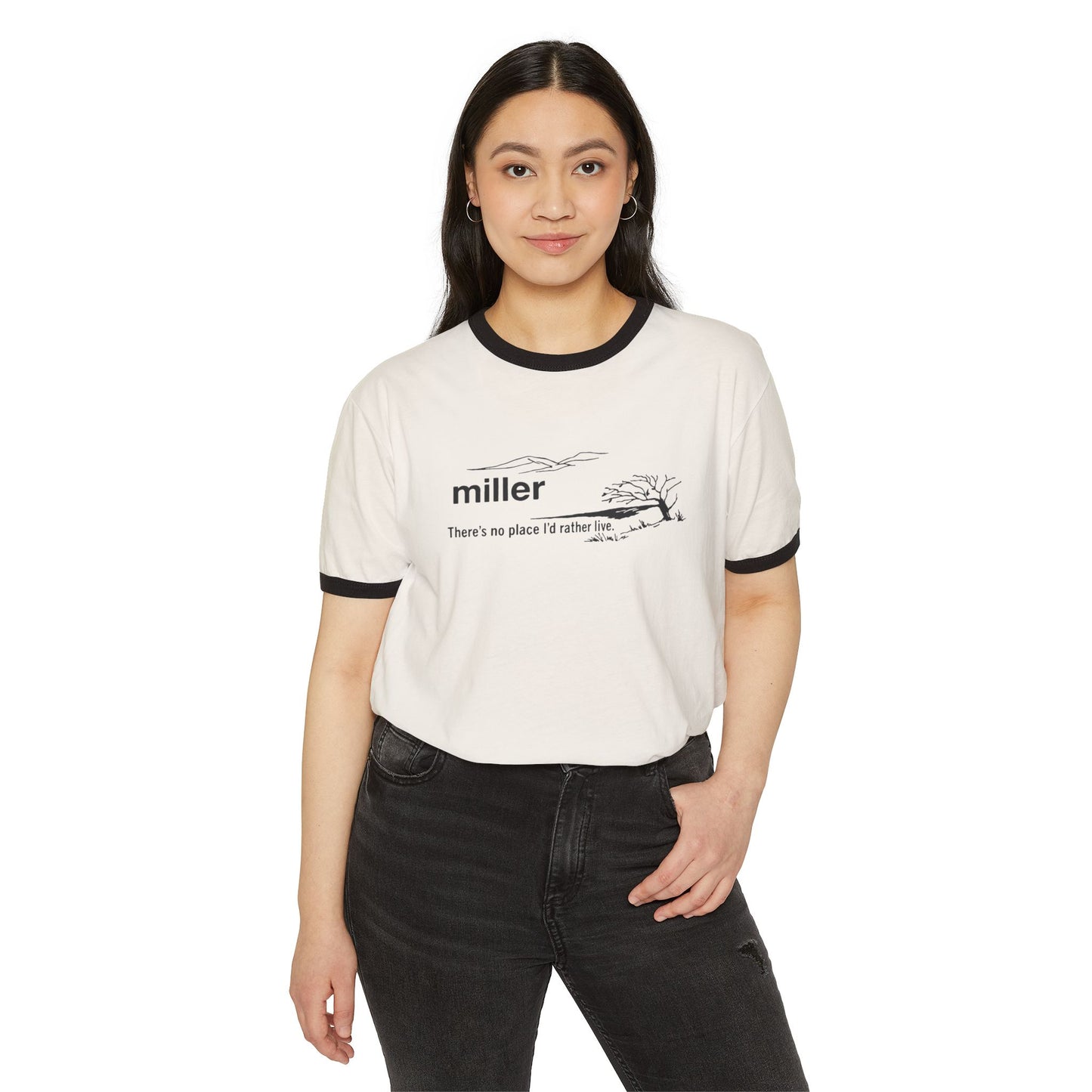 Vintage "Miller – There’s No Place I’d Rather Live" Ringer Tee