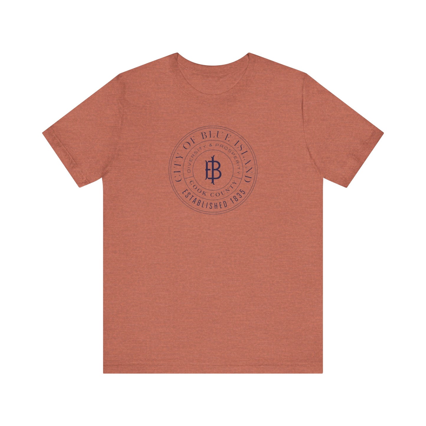 Blue Island Illinois - City Seal - Unisex Jersey Short Sleeve Tee