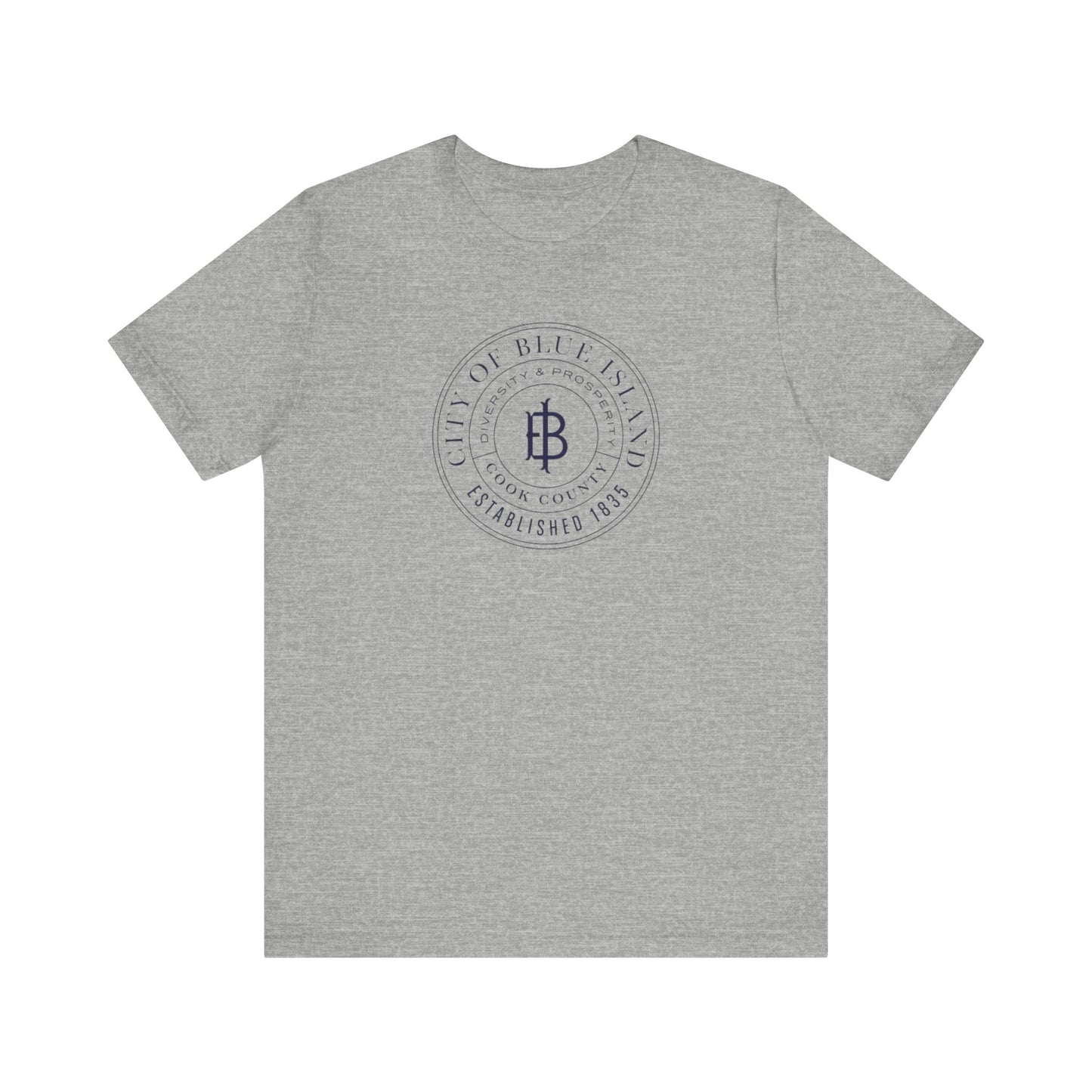 Blue Island Illinois - City Seal - Unisex Jersey Short Sleeve Tee