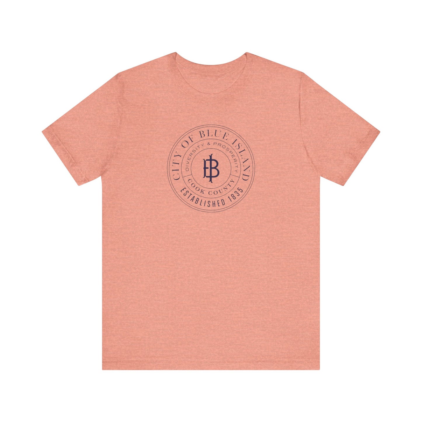Blue Island Illinois - City Seal - Unisex Jersey Short Sleeve Tee