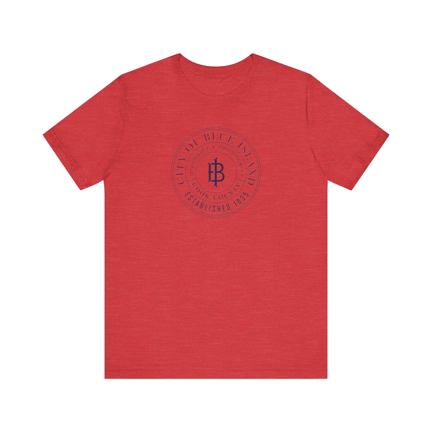 Blue Island Illinois - City Seal - Unisex Jersey Short Sleeve Tee