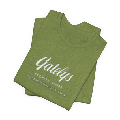 Gatelys People’s Store Logo Tee — Casual Vintage Script T‑Shirt