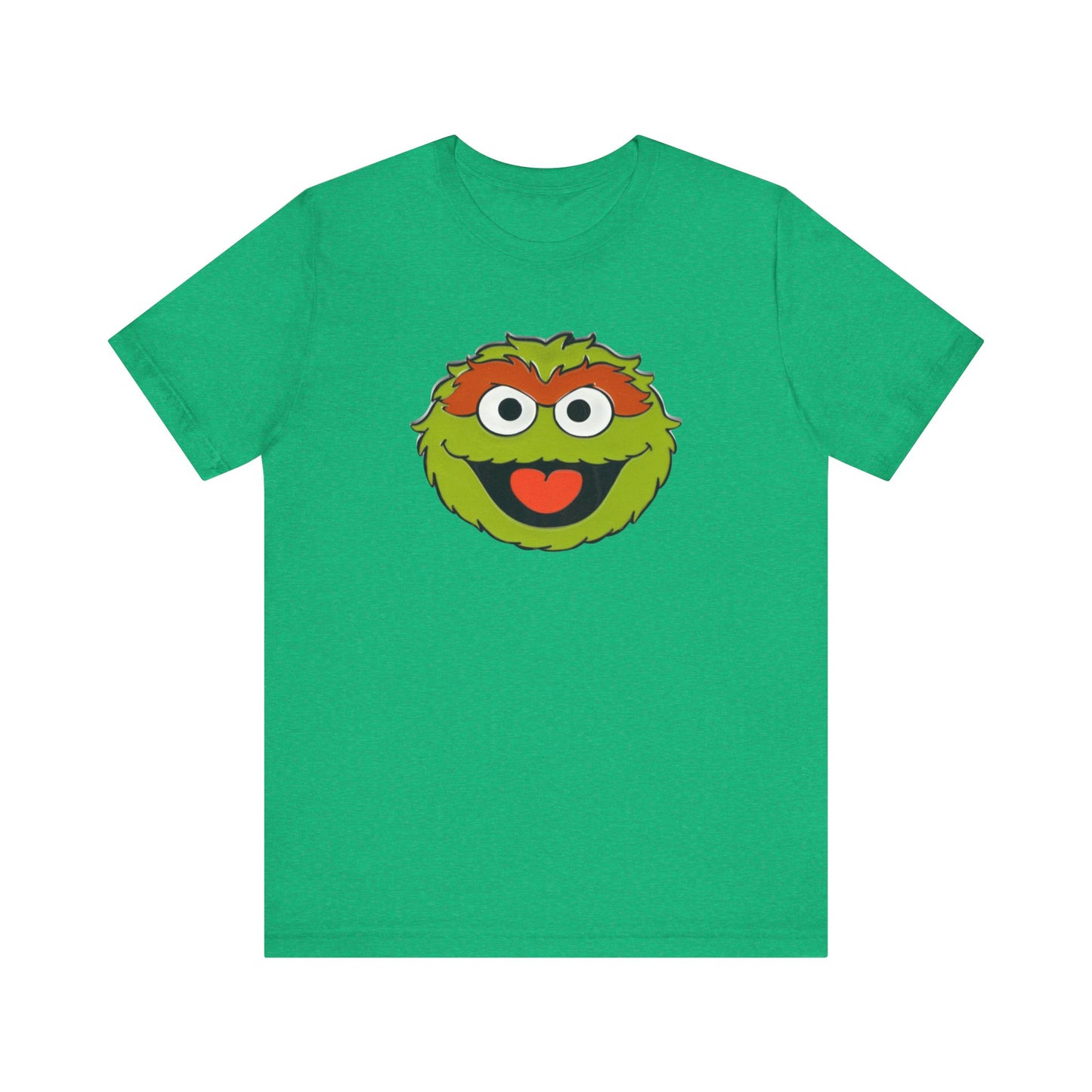 Playful Oscar the Grouch Tee - Unisex Jersey Short Sleeve Shirt, Fun Graphic Top, Casual Wear, Gift for Fans, Comic Collectibles