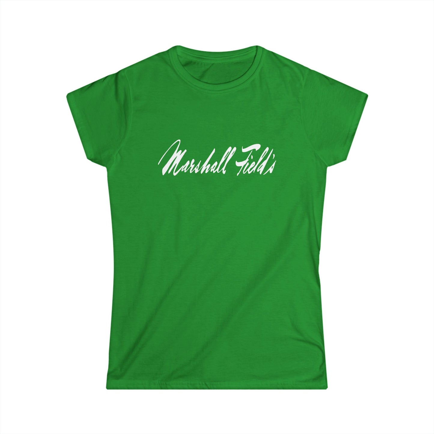 Marshall Fields 1980s Logo Women's Tee — Vintage Handwritten Logo T‑Shirt