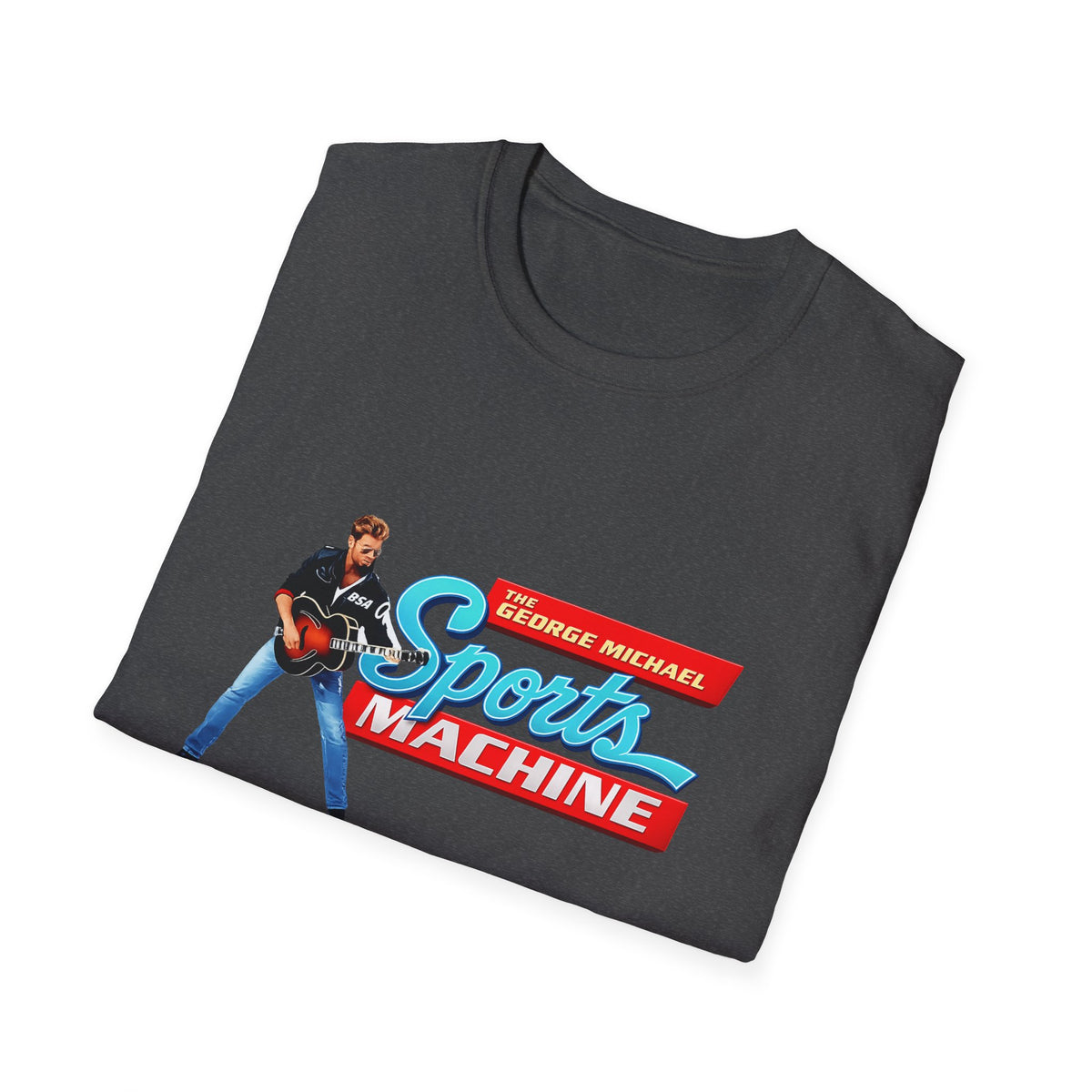 Sports Machine Graphic T-Shirt — 'The George Michael Sports Machine' Retro Athletic Tee