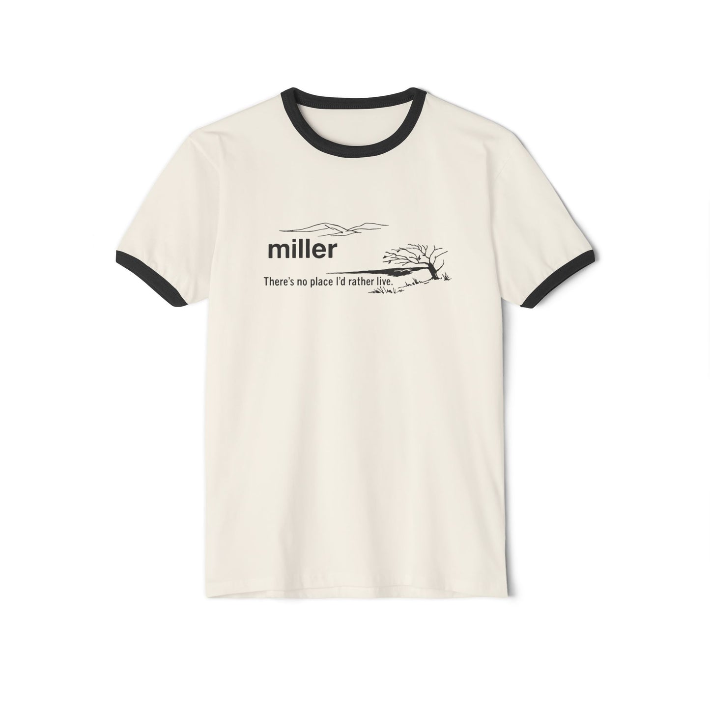 Vintage "Miller – There’s No Place I’d Rather Live" Ringer Tee