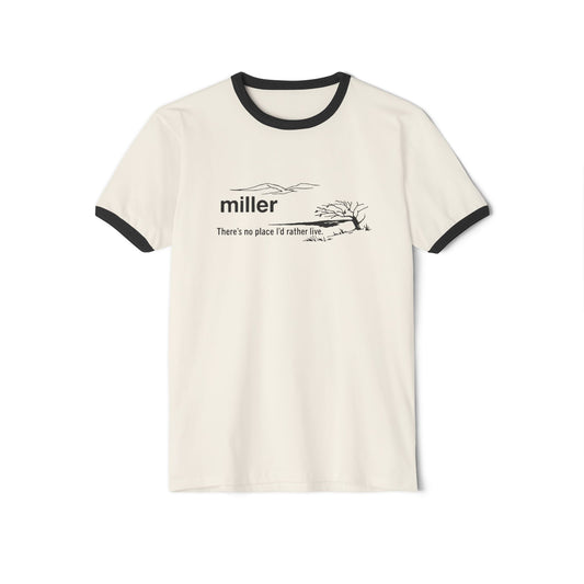 Vintage "Miller – There’s No Place I’d Rather Live" Ringer Tee