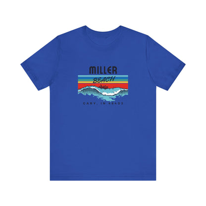 Retro Sunset Mountains T‑Shirt — “Miller Family” Custom Gary, IN Tee