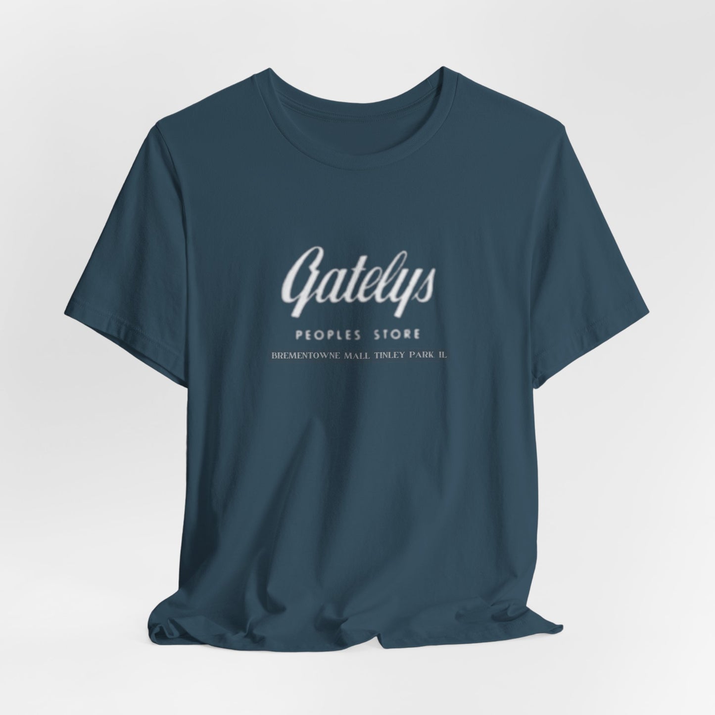 Gatelys People’s Store Logo Tee — Casual Vintage Script T‑Shirt