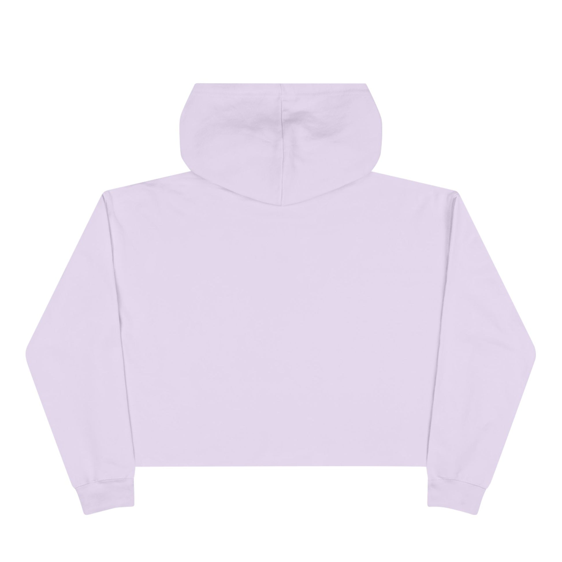 Pink cropped hoodie from Printify, showcasing a yellow and brown "Dixie Square" logo with a ribbon design on the front, reminiscent of the iconic Dixie Square Mall in Harvey, IL from the Blues Brothers era.