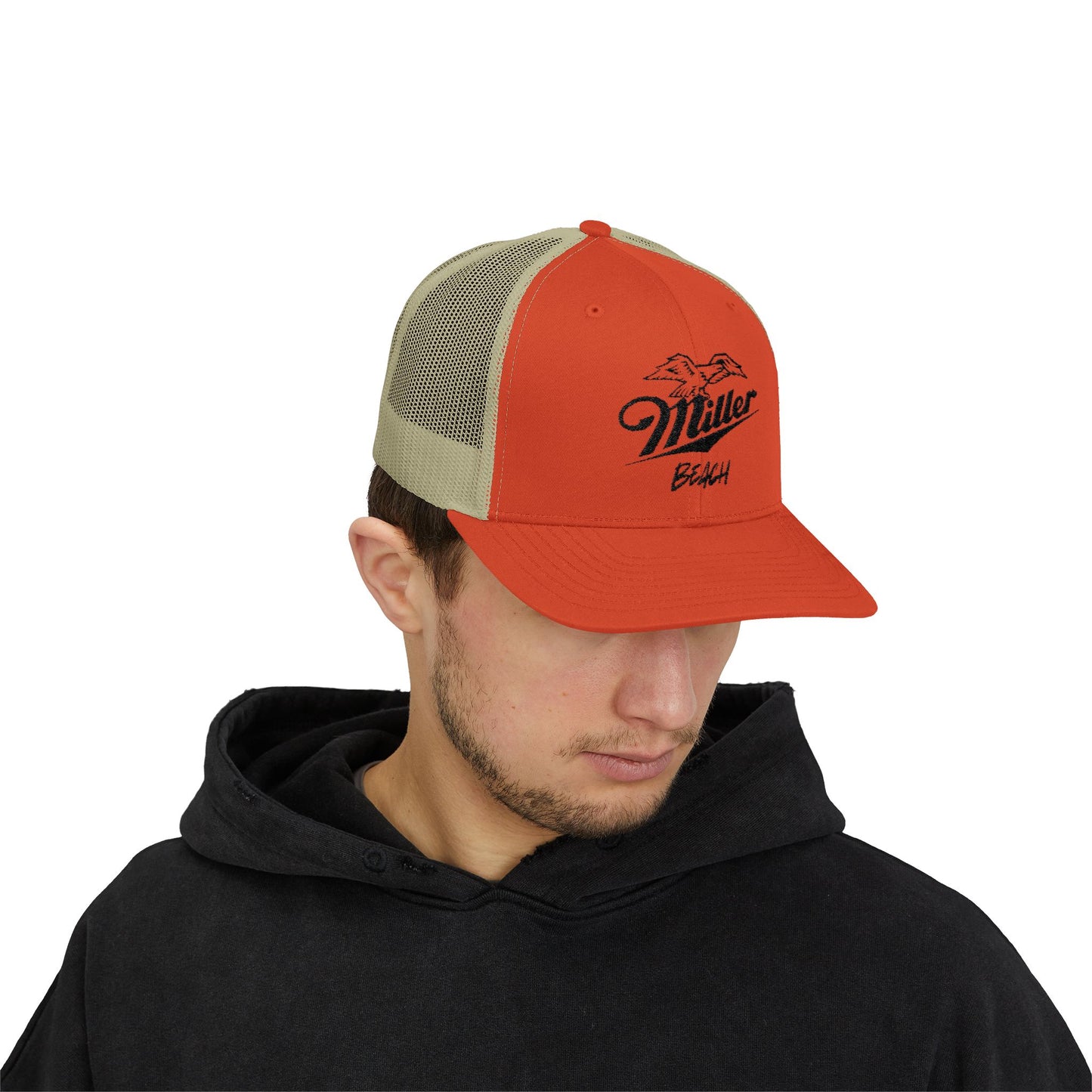 Miller Beach Snapback Trucker Cap OG 1970s Logo