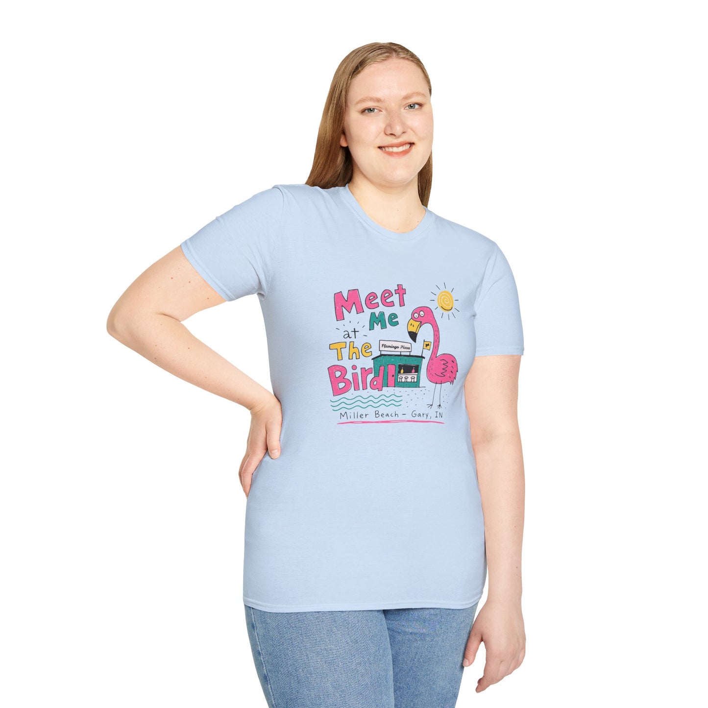 Meet Me at the Bird 2026 T-Shirt — Cute Flamingo Summer Tee