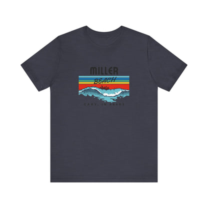 Retro Sunset Mountains T‑Shirt — “Miller Family” Custom Gary, IN Tee