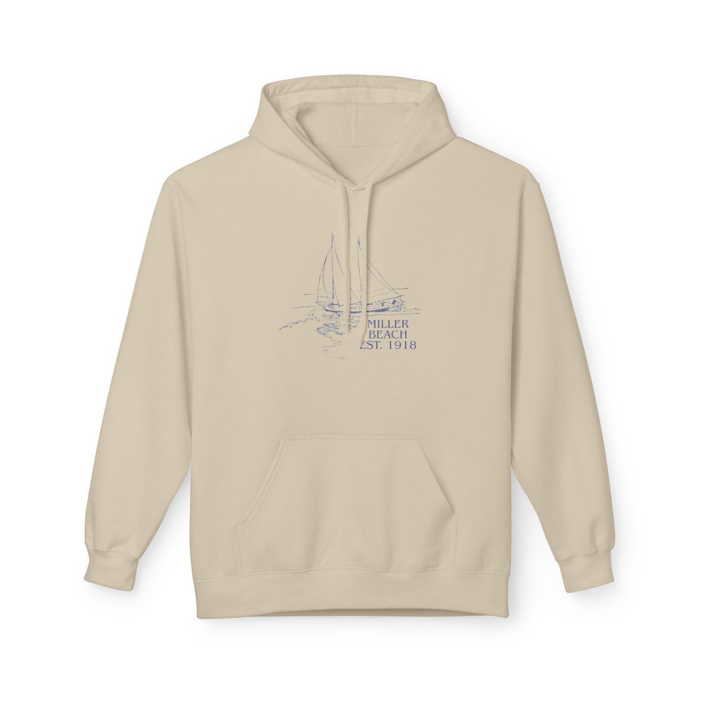 Beach Umbrella Hoodie — "Meet Me at the Beach" Graphic Hoodie Designed by KP