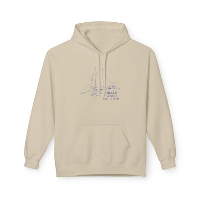 Beach Umbrella Hoodie — "Meet Me at the Beach" Graphic Hoodie Designed by KP