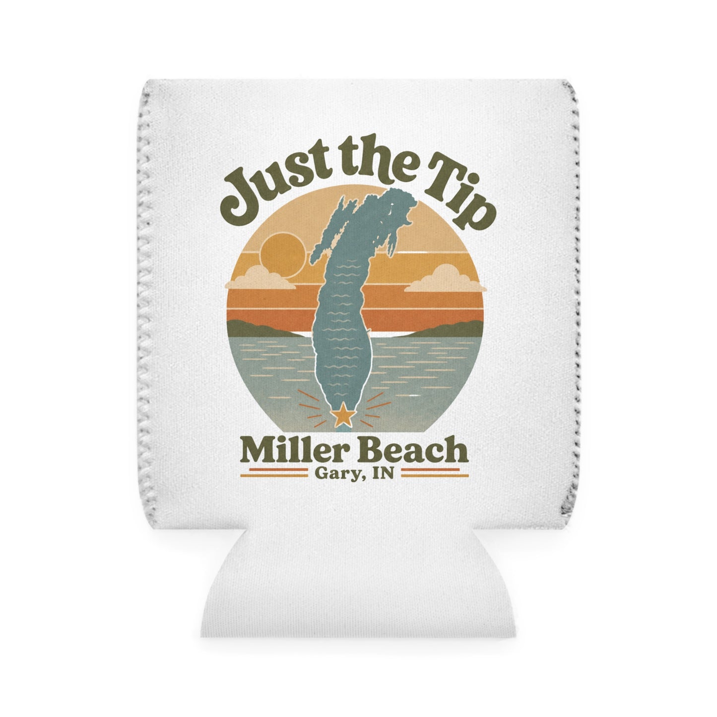 Can Cooler Sleeve — "Just the Tip Miller" Beach Coozie