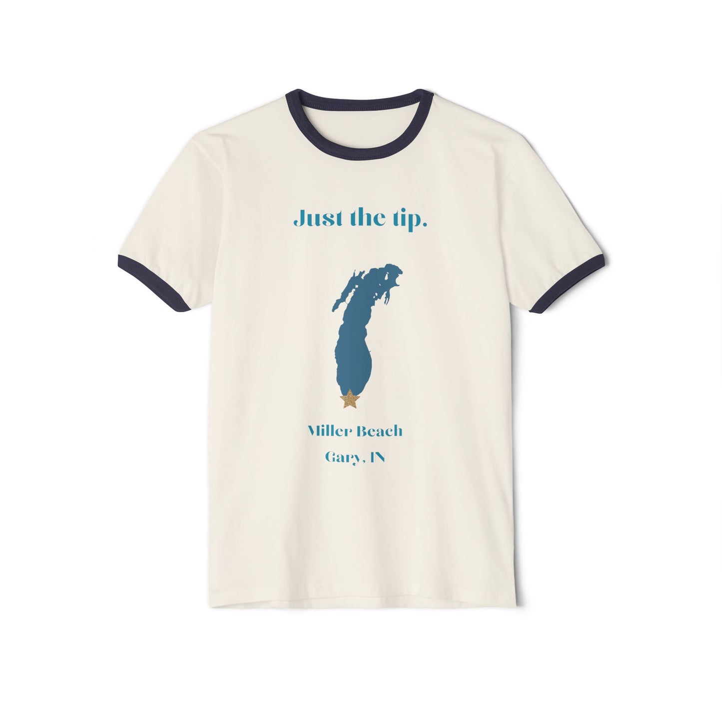 Just the Tip - Miller Beach - Unisex Cotton Ringer T-Shirt