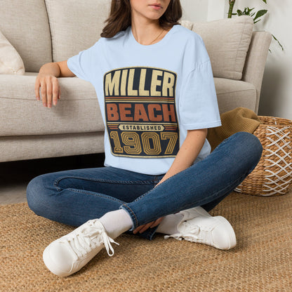 Miller Beach Vintage Logo T-Shirt - Established in 1907.