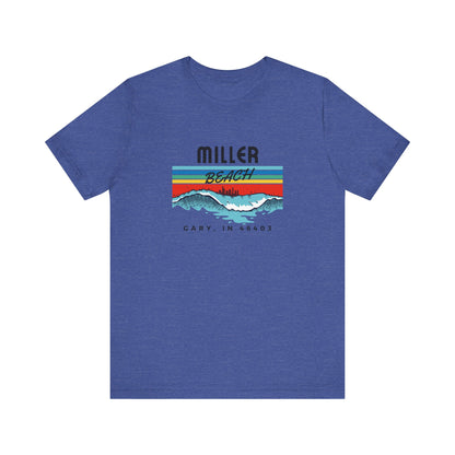 Retro Sunset Mountains T‑Shirt — “Miller Family” Custom Gary, IN Tee