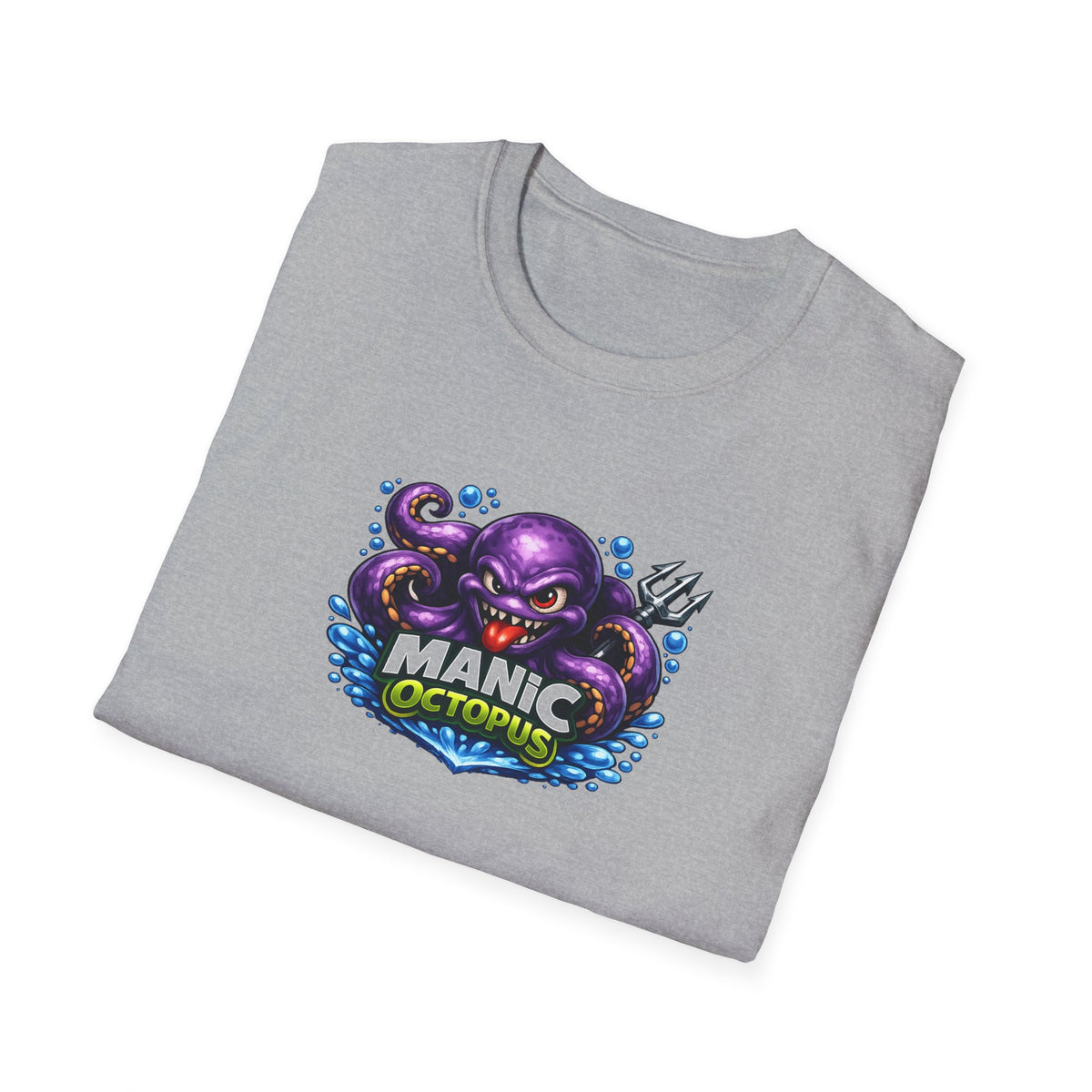 Manic Octopus - All in Jest Trivia Team T-Shirt — Vibrant Purple Octopus Design