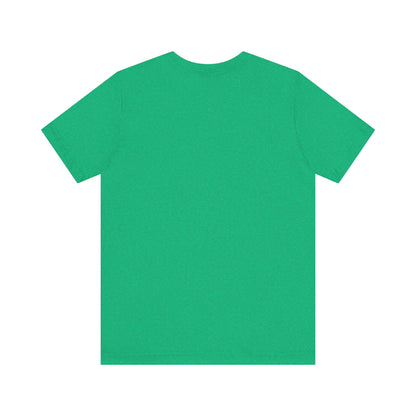 Introducing "The Lebanon Loop - Indiana" unisex jersey short sleeve tee by Printify. This green t-shirt features a graphic of a road sign displaying "39 Lebanon Lizton 1 MILE" within a slightly glowing square frame. It's crafted from 100% Airlume cotton and photographed flat on a white background.