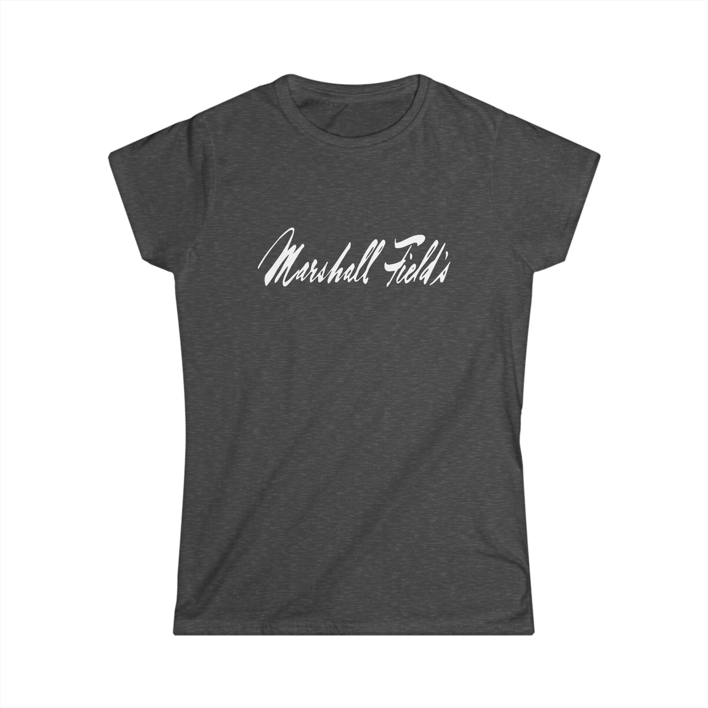 Marshall Fields 1980s Logo Women's Tee — Vintage Handwritten Logo T‑Shirt