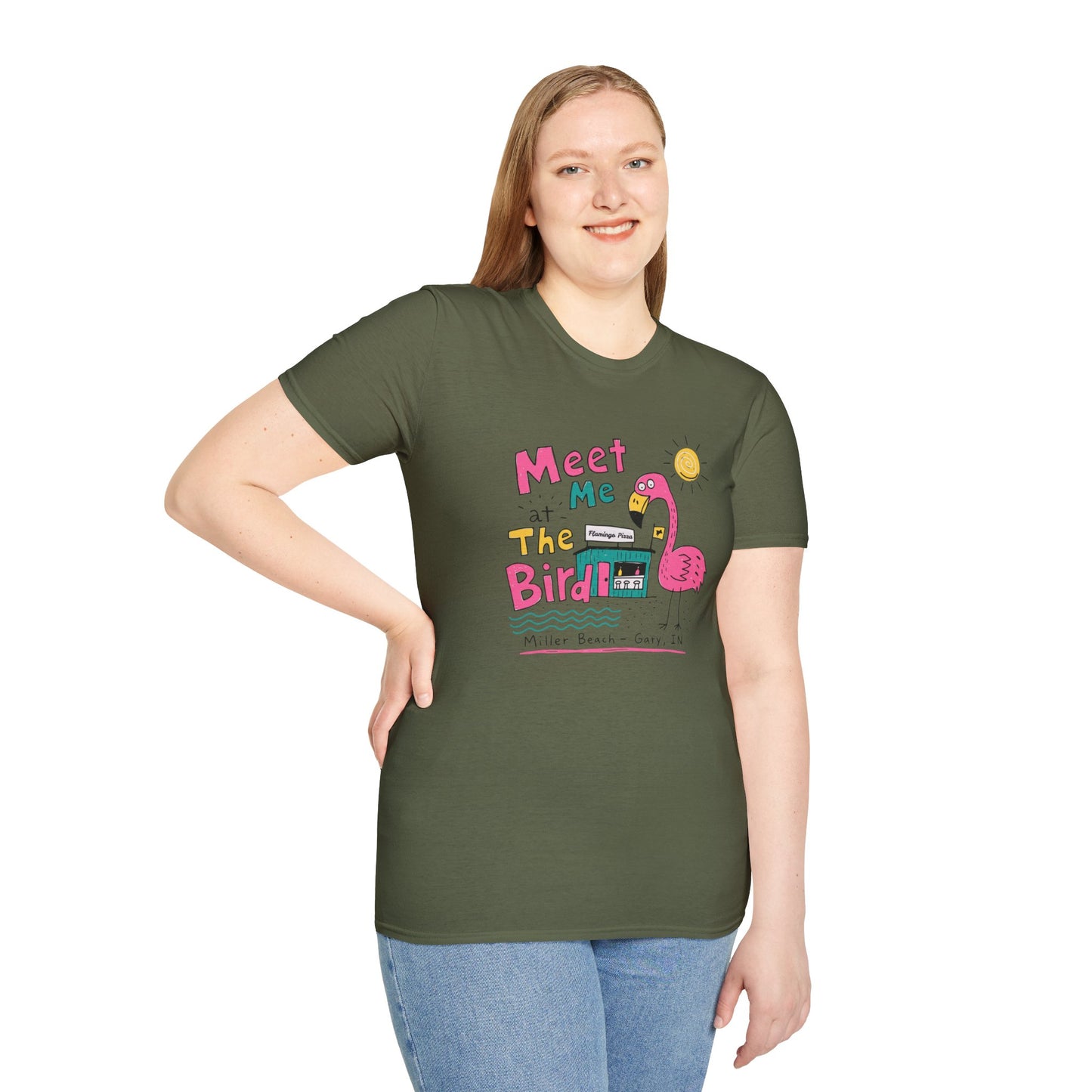 Meet Me at the Bird 2026 T-Shirt — Cute Flamingo Summer Tee