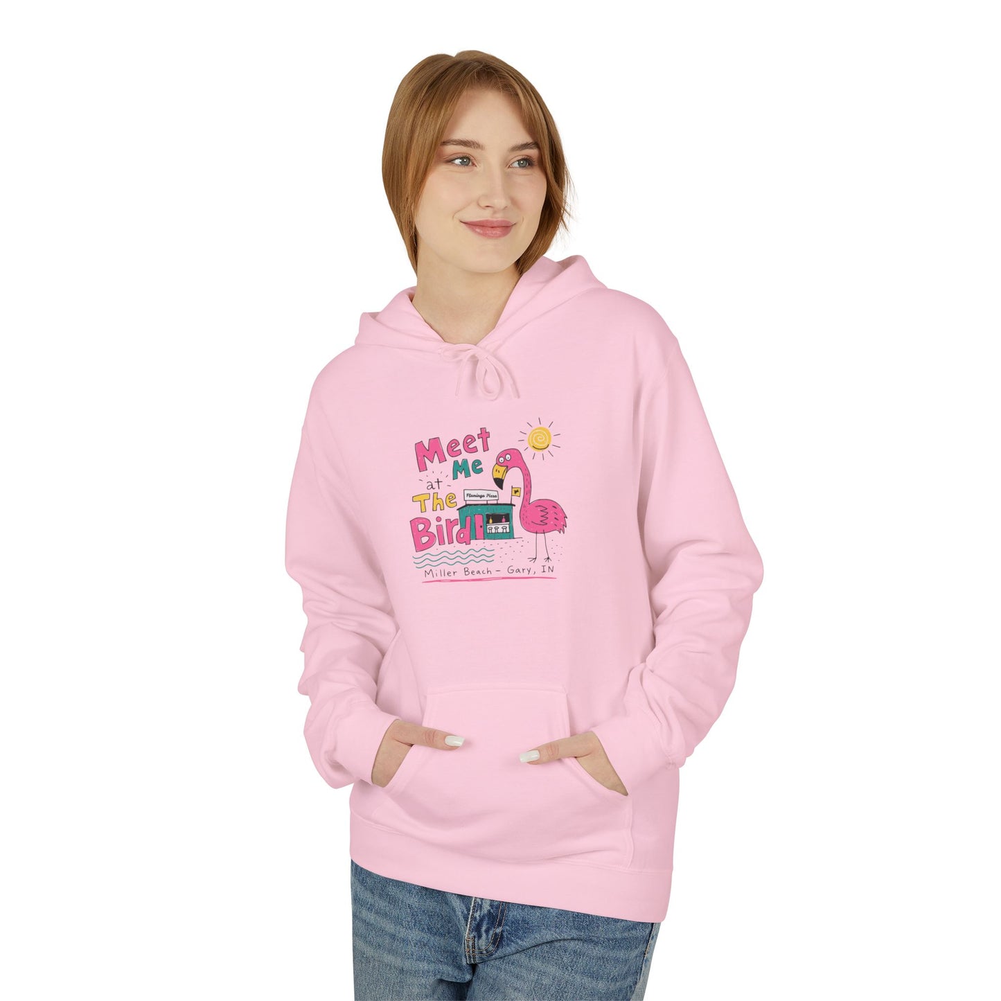 Meet Me At The Birdie Flamingo Hoodie