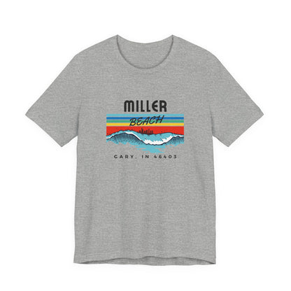 Retro Sunset Mountains T‑Shirt — “Miller Family” Custom Gary, IN Tee