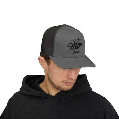 Miller Beach Snapback Trucker Cap OG 1970s Logo