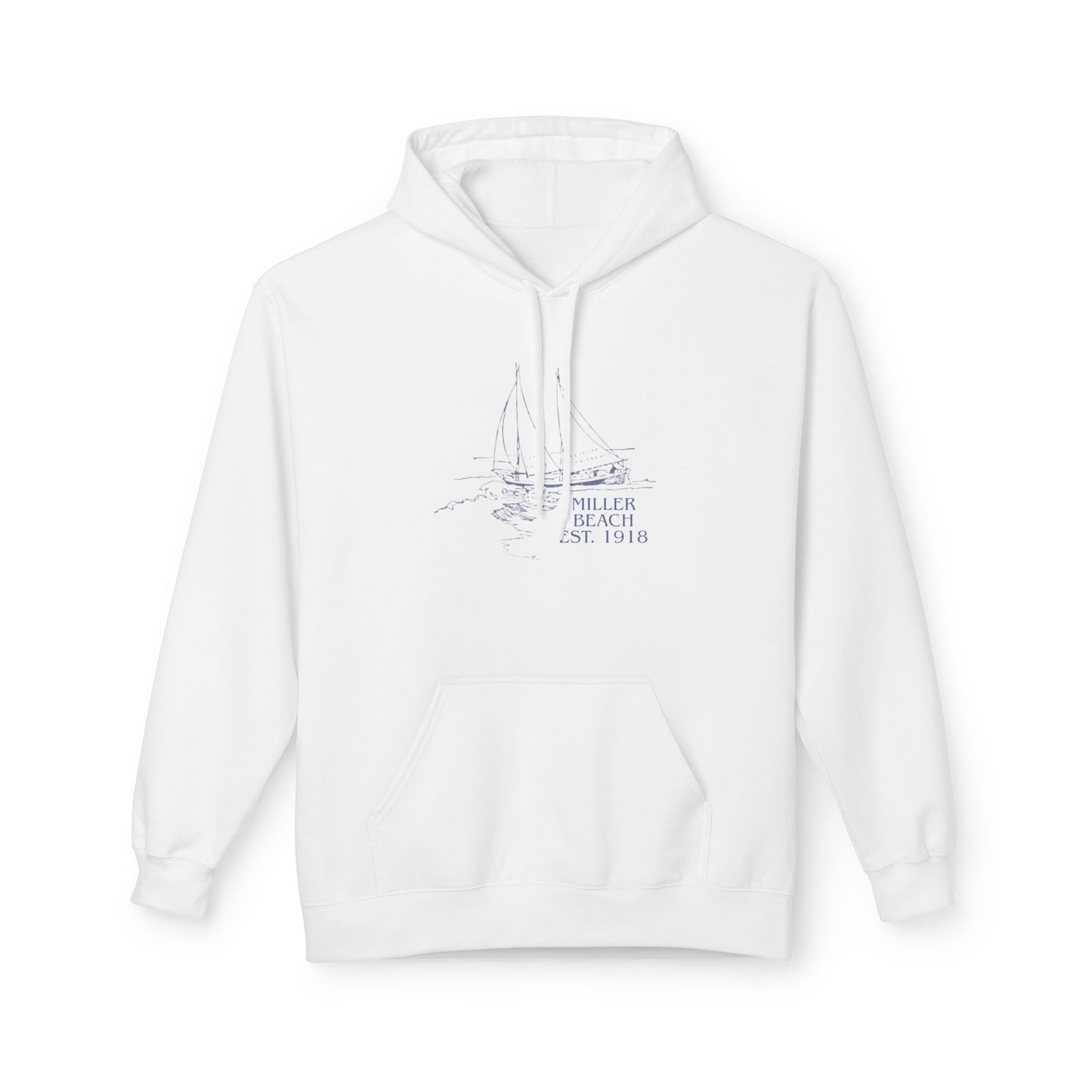 Beach Umbrella Hoodie — "Meet Me at the Beach" Graphic Hoodie Designed by KP