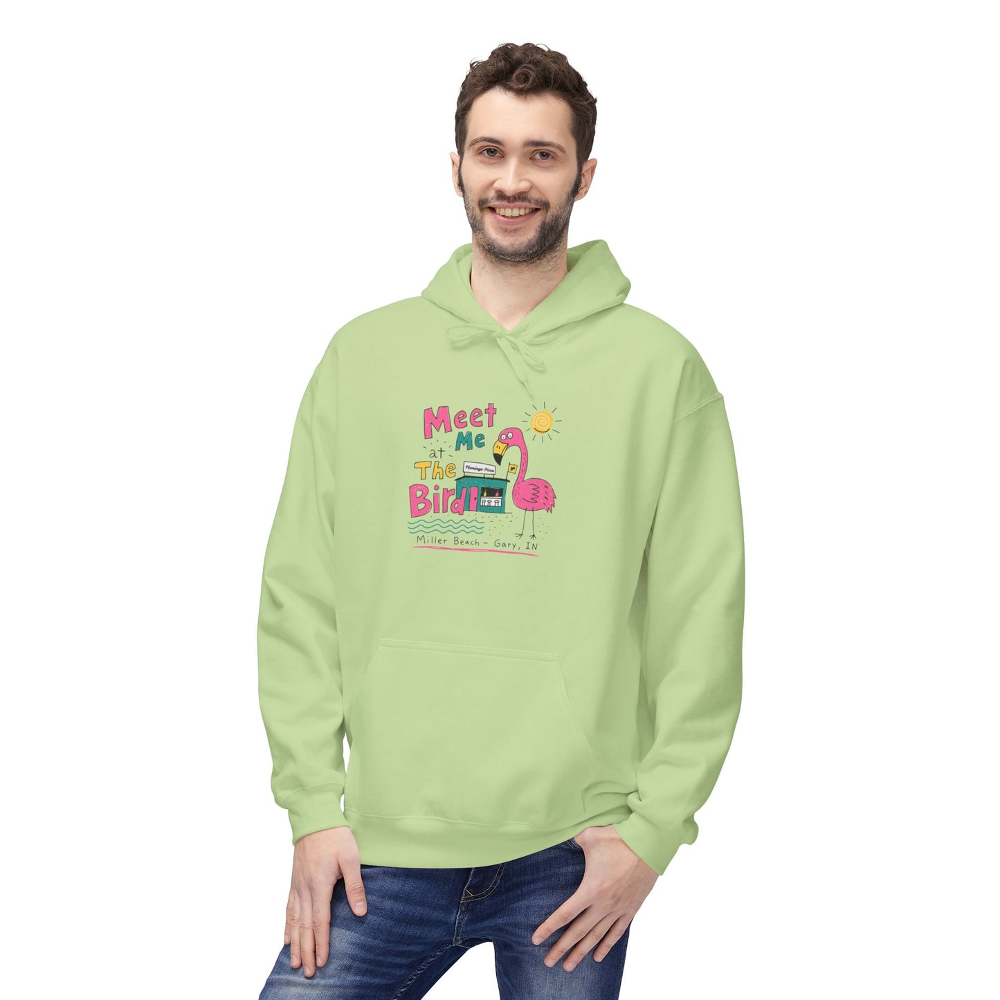 Meet Me At The Birdie Flamingo Hoodie