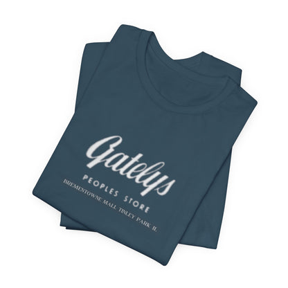 Gatelys People’s Store Logo Tee — Casual Vintage Script T‑Shirt