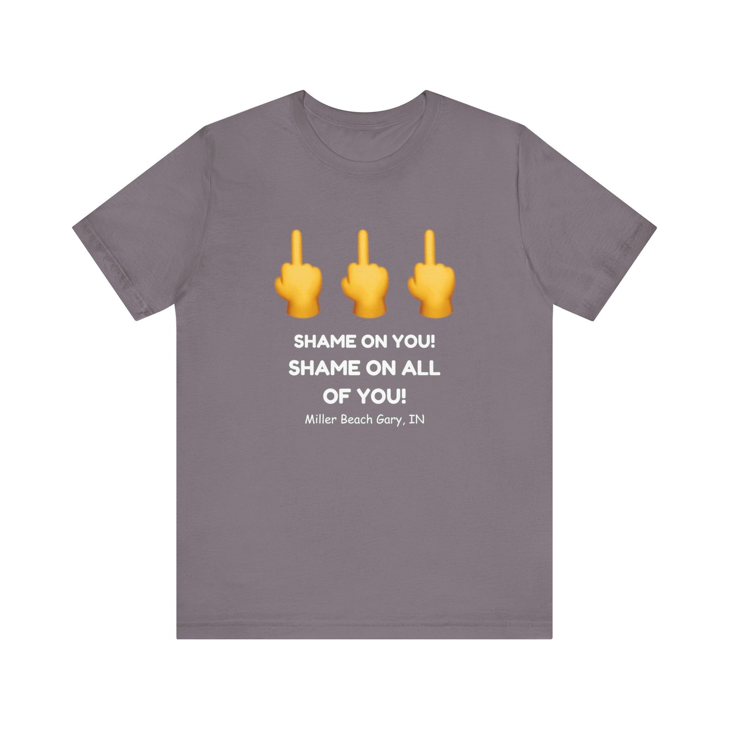 Shame on You! Shame on all of You! Miller Beach, Gary, IN Unisex T-Shirt